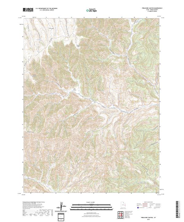 USGS Topographic Map – Preacher Canyon