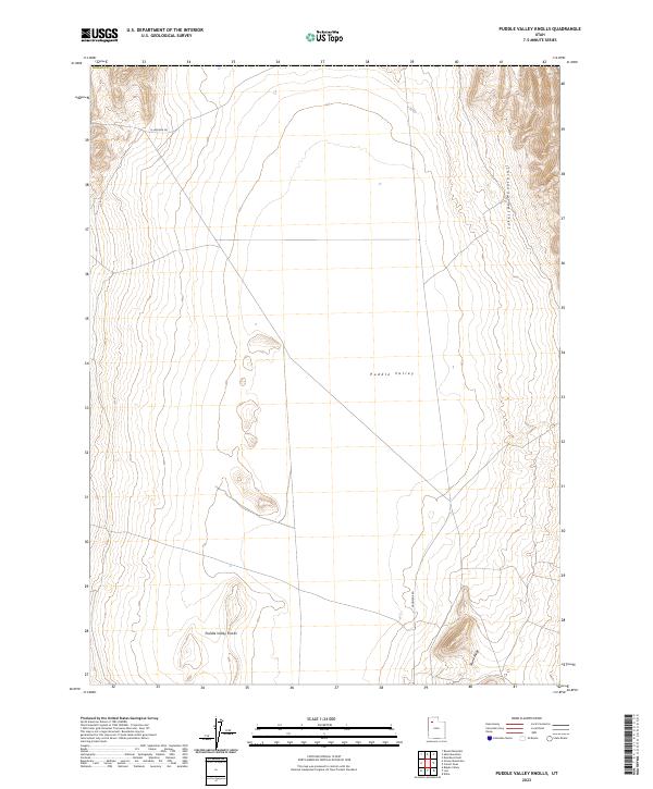 USGS Topographic Map – Puddle Valley Knolls