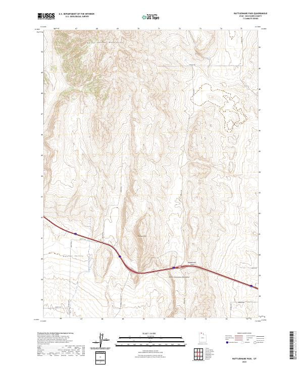 USGS Topographic Map – Rattlesnake Pass