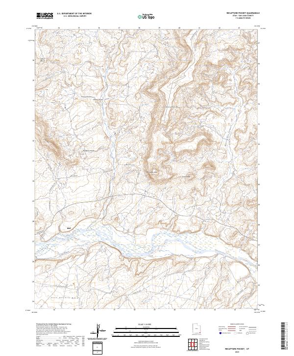 USGS Topographic Map – Recapture Pocket