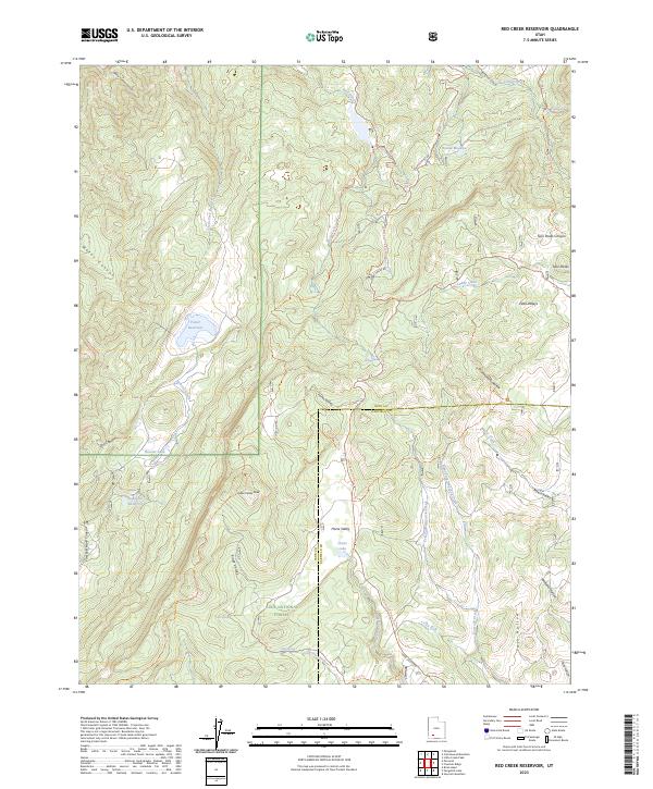 USGS Topographic Map – Red Creek Reservoir