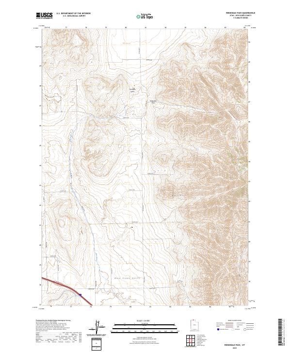 USGS Topographic Map – Ridgedale Pass
