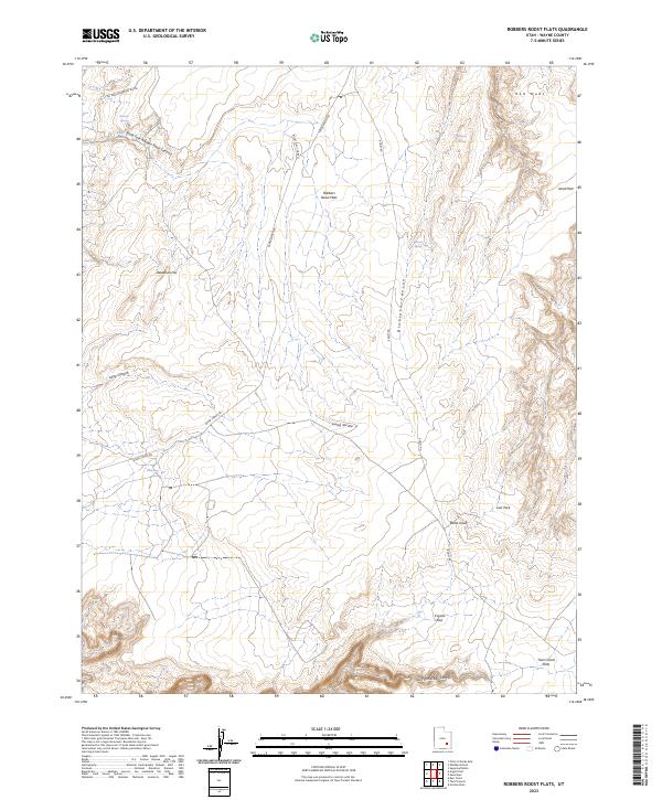 USGS Topographic Map – Robbers Roost Flats