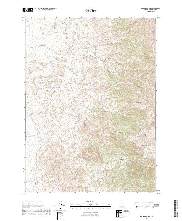 USGS Topographic Map – Rocky Pass Peak