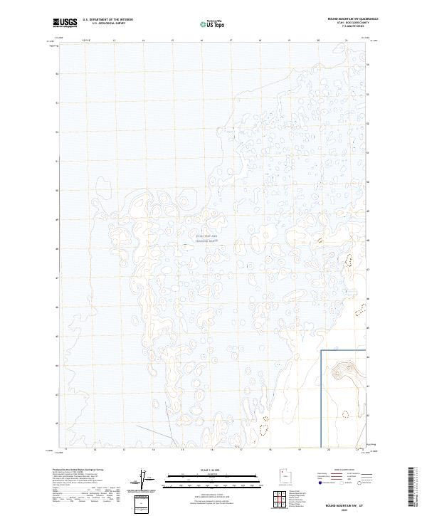 USGS Topographic Map – Round Mountain SW