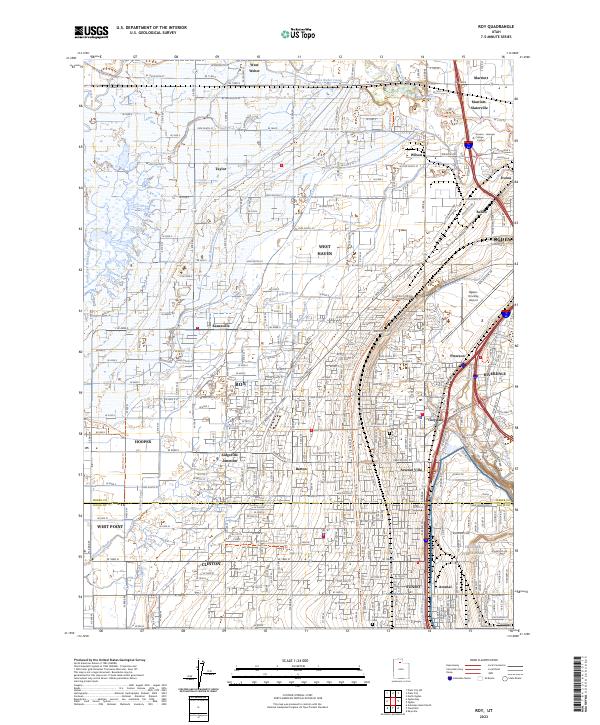 USGS Topographic Map – Roy
