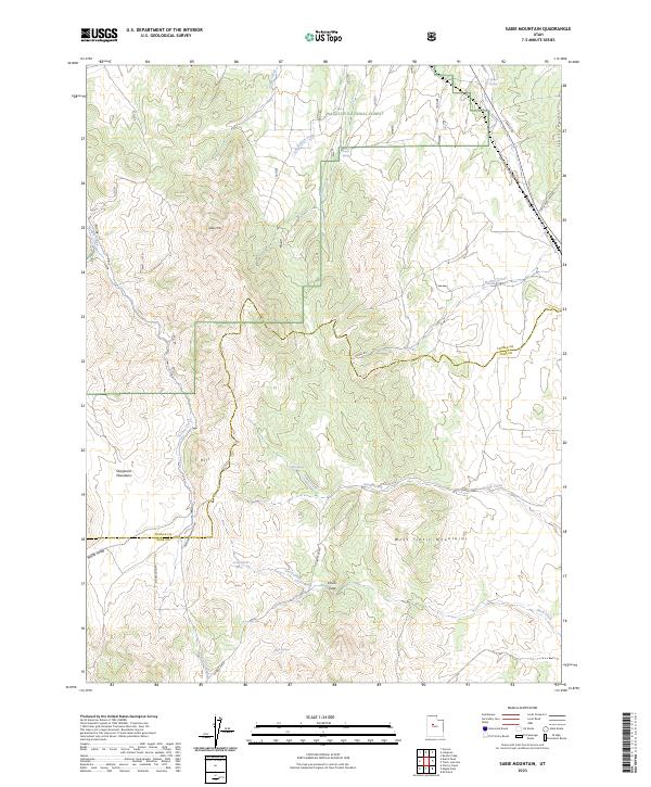 USGS Topographic Map – Sabie Mountain