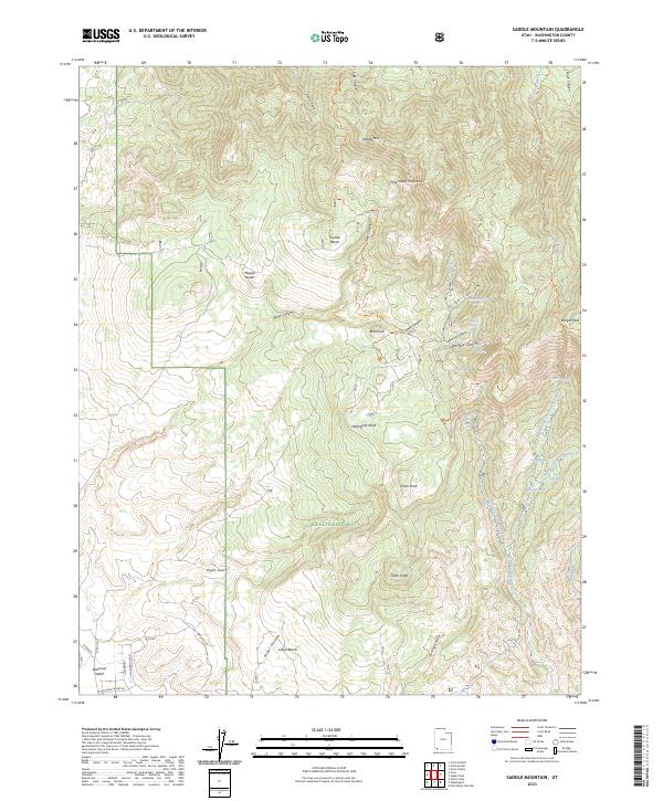 USGS Topographic Map – Saddle Mountain