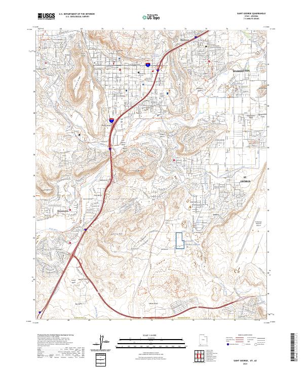 USGS Topographic Map – Saint George