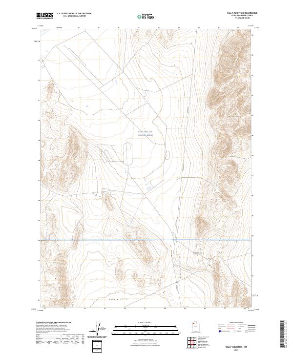 USGS Topographic Map – Sally Mountain