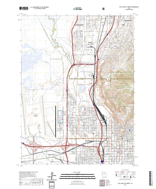 USGS Topographic Map – Salt Lake City North
