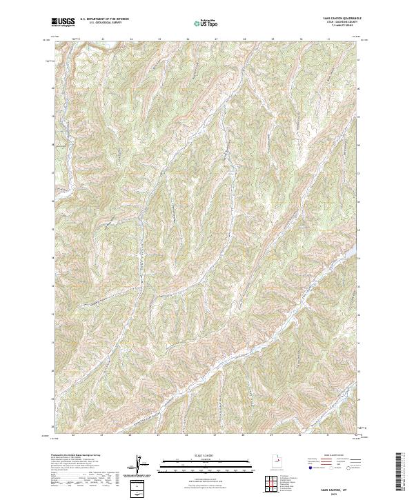 USGS Topographic Map – Sams Canyon