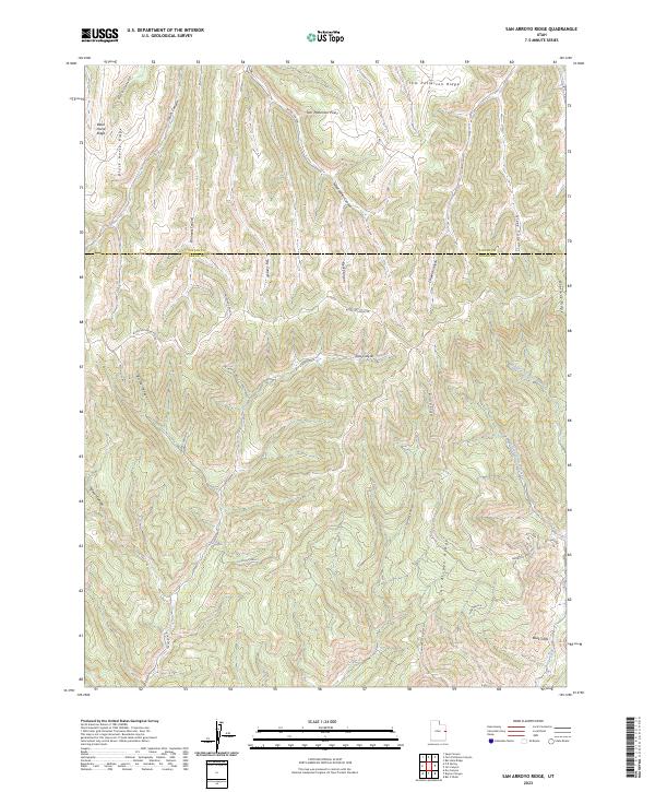 USGS Topographic Map – San Arroyo Ridge