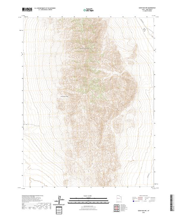 USGS Topographic Map – Sand Pass NW