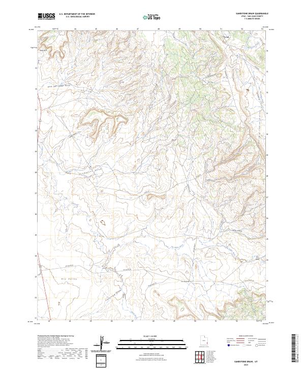 USGS Topographic Map – Sandstone Draw