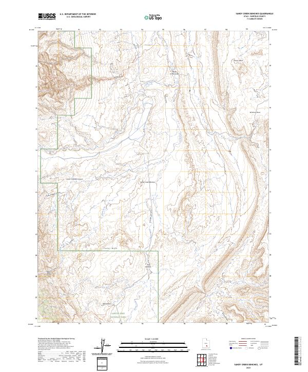 USGS Topographic Map – Sandy Creek Benches