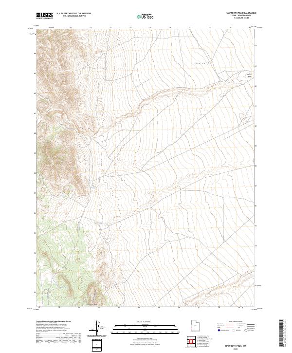 USGS Topographic Map – Sawtooth Peak