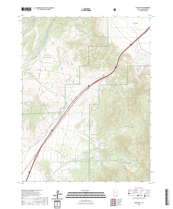USGS Topographic Map – Scipio Pass