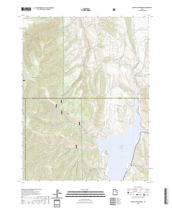 USGS Topographic Map – Scofield Reservoir