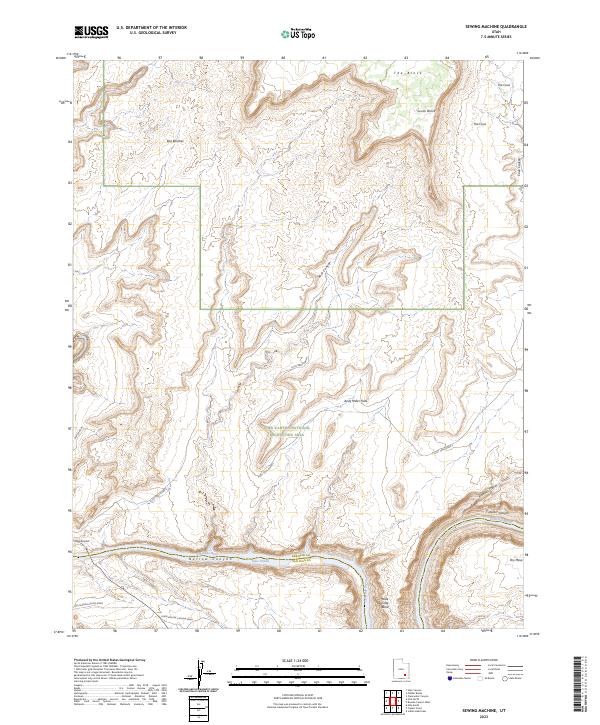 USGS Topographic Map – Sewing Machine
