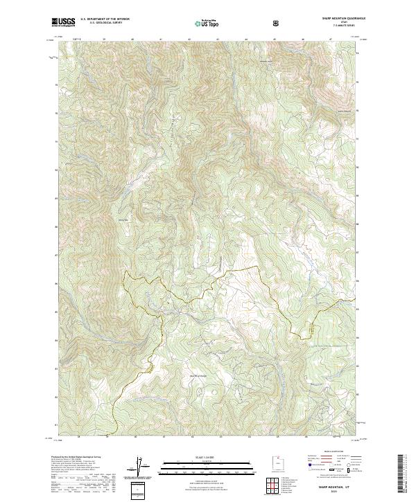 USGS Topographic Map – Sharp Mountain