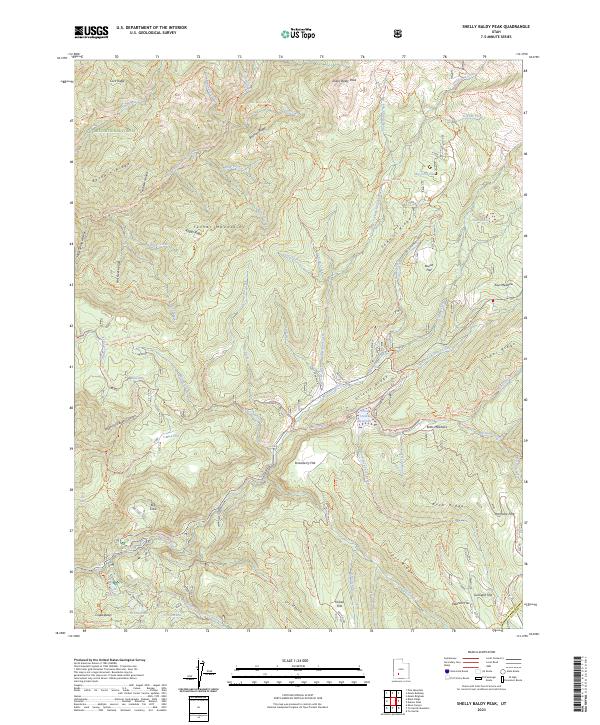 USGS Topographic Map – Shelly Baldy Peak