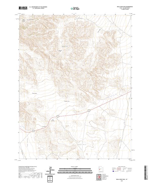USGS Topographic Map – Skull Rock Pass