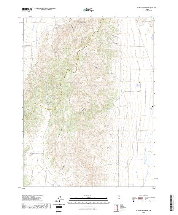 USGS Topographic Map – Slate Jack Canyon