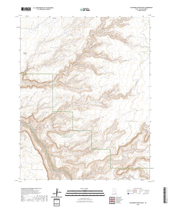 USGS Topographic Map – Slickhorn Canyon East