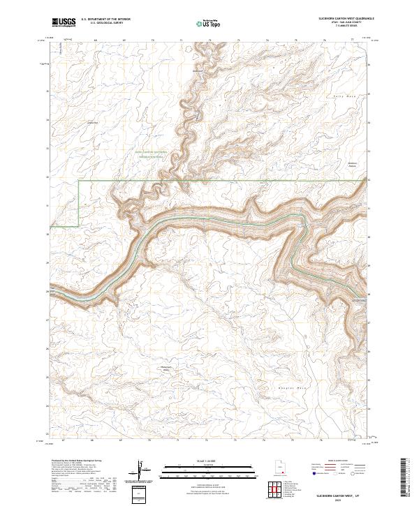 USGS Topographic Map – Slickhorn Canyon West