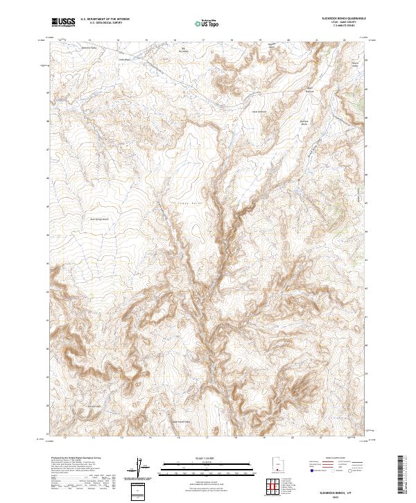 USGS Topographic Map – Slickrock Bench