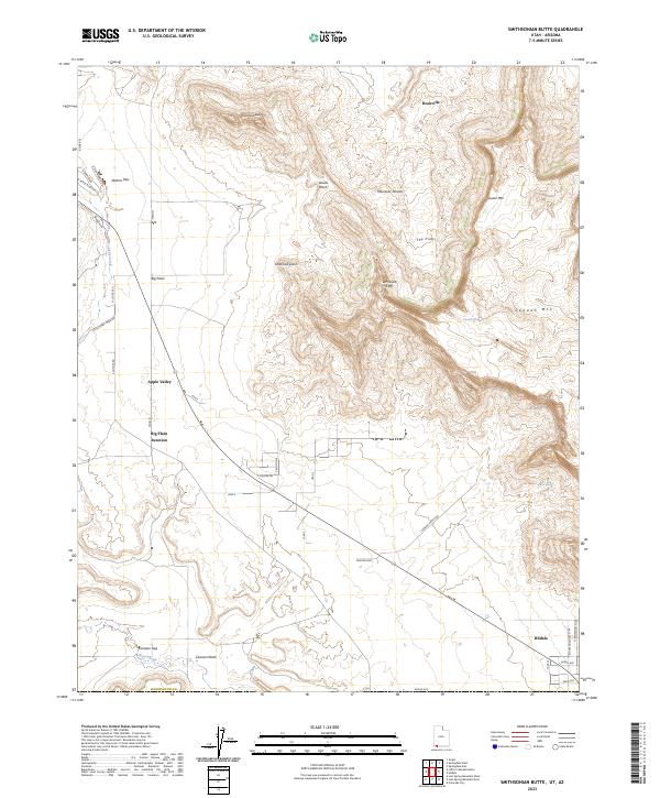 USGS Topographic Map – Smithsonian Butte