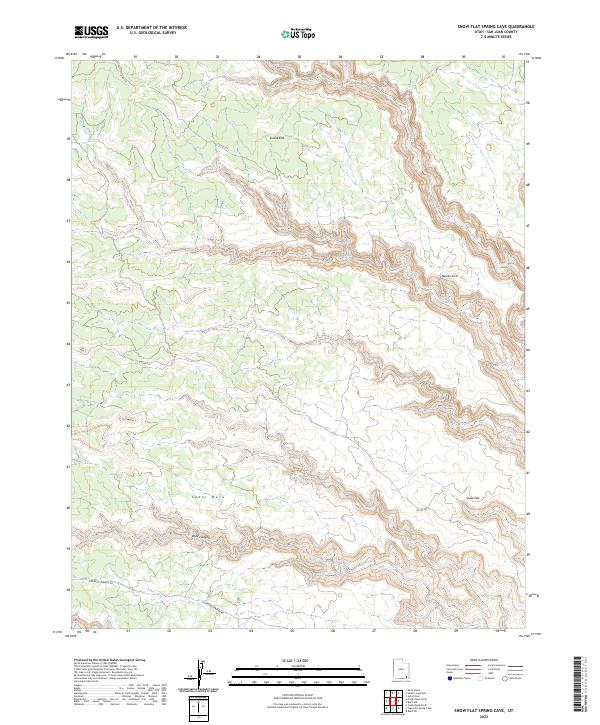 USGS Topographic Map – Snow Flat Spring Cave