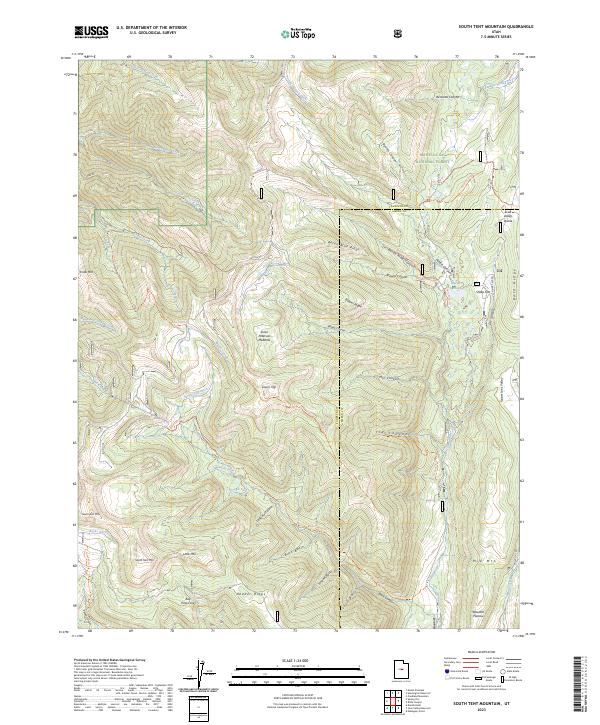 USGS Topographic Map – South Tent Mountain