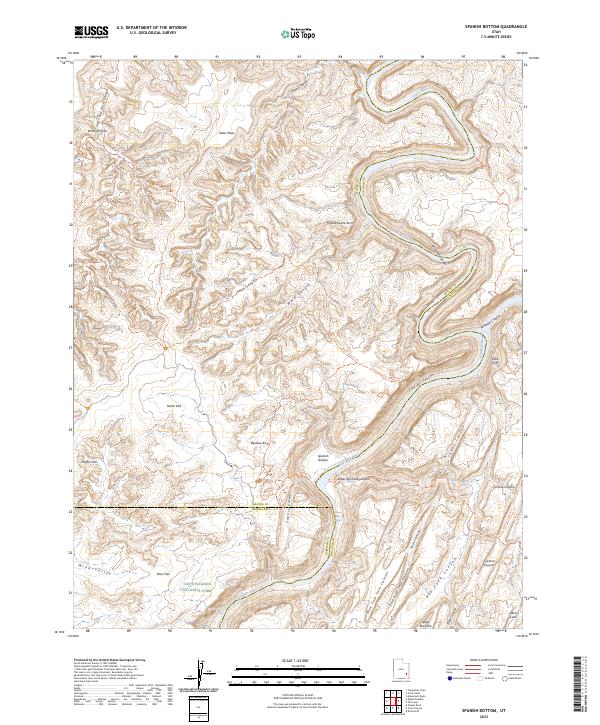 USGS Topographic Map – Spanish Bottom