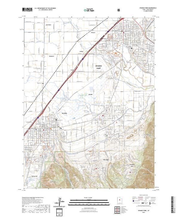 USGS Topographic Map – Spanish Fork