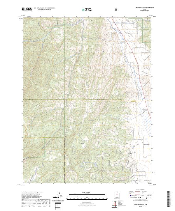 USGS Topographic Map – Spencer Canyon