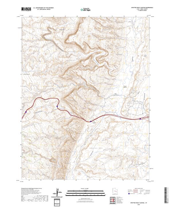 USGS Topographic Map – Spotted Wolf Canyon