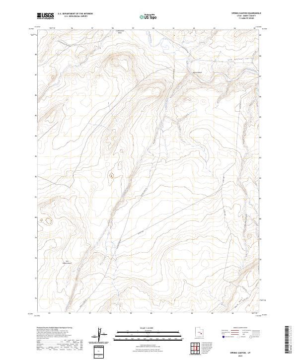 USGS Topographic Map – Spring Canyon
