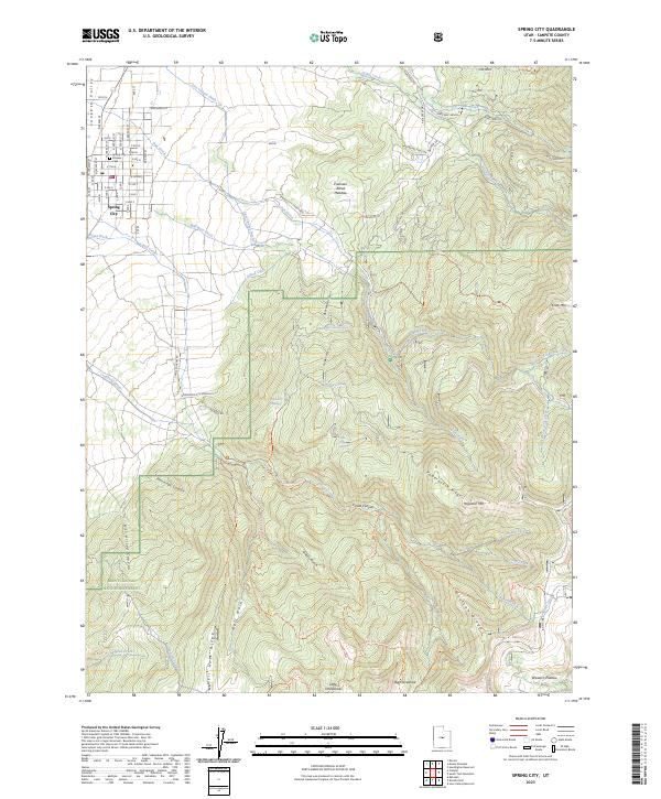 USGS Topographic Map – Spring City