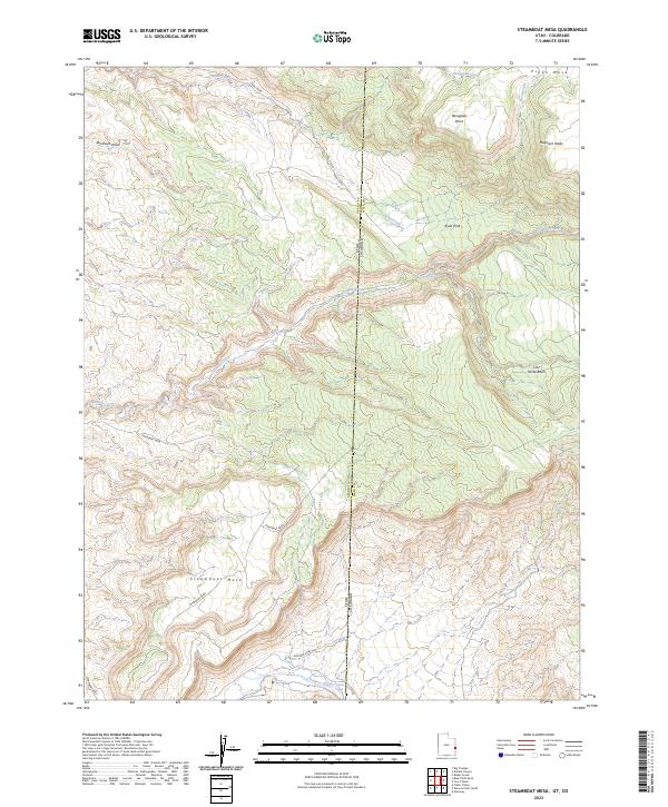 USGS Topographic Map – Steamboat Mesa