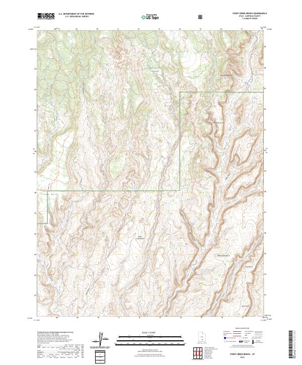 USGS Topographic Map – Steep Creek Bench