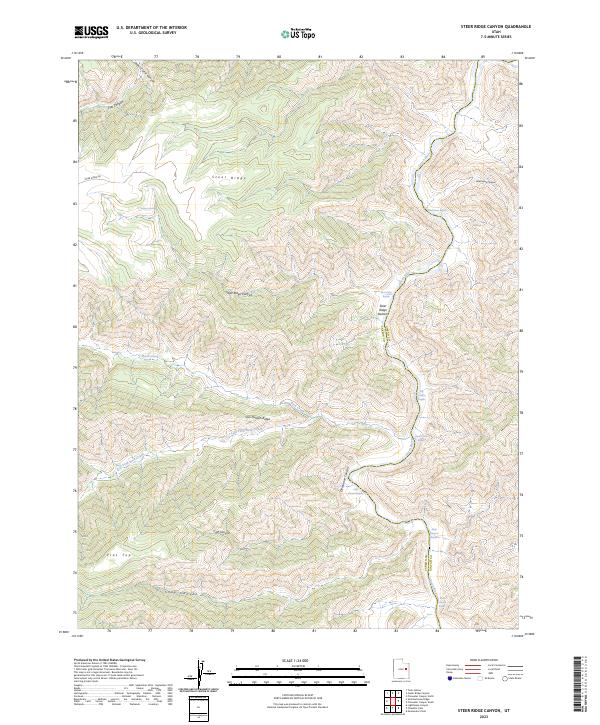 USGS Topographic Map – Steer Ridge Canyon