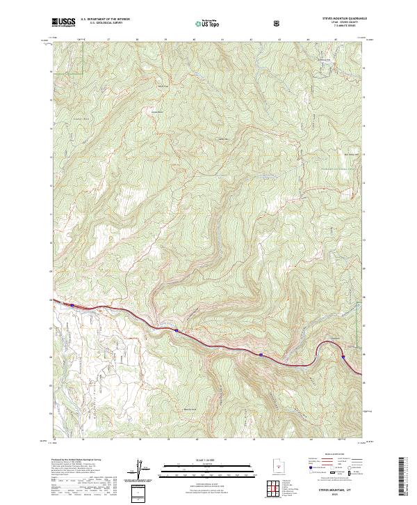 USGS Topographic Map – Steves Mountain