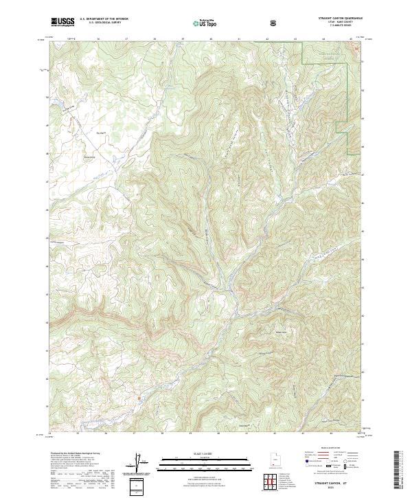 USGS Topographic Map – Straight Canyon