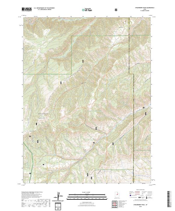 USGS Topographic Map – Strawberry Peak