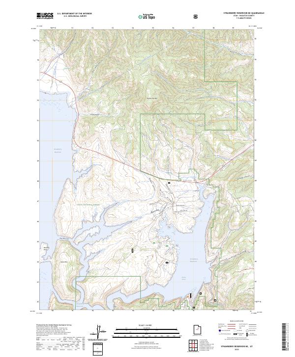 USGS Topographic Map – Strawberry Reservoir NE