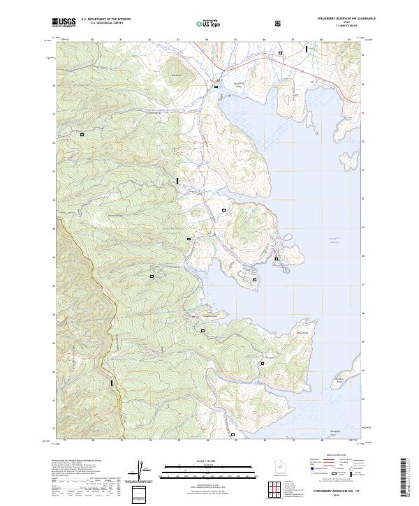 USGS Topographic Map – Strawberry Reservoir NW