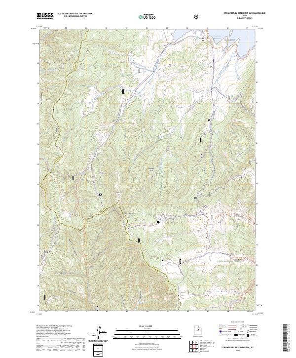 USGS Topographic Map – Strawberry Reservoir SW