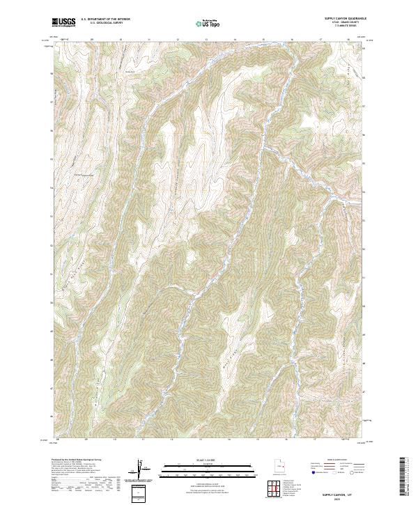 USGS Topographic Map – Supply Canyon